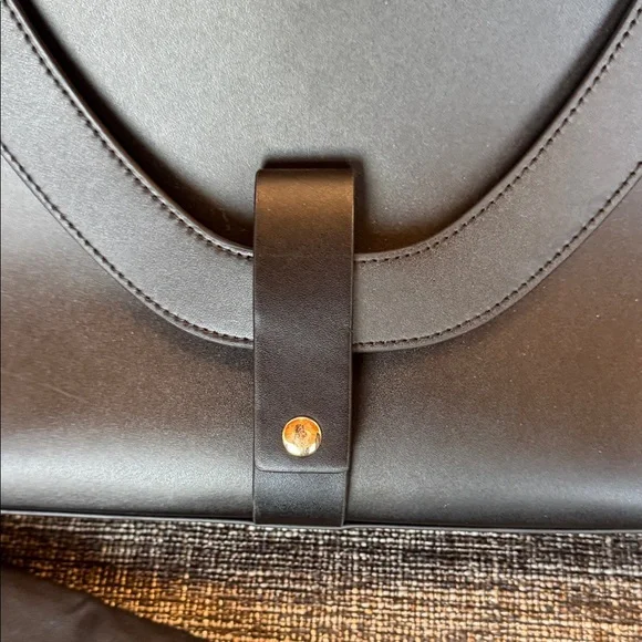 GIGI PIP Hayes Black Leather Hat Carrier Carrying Tote Travel Bag - Picture 14 of 14